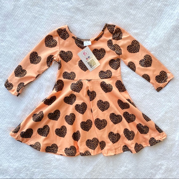 Girl Boutique Cheetah Heart Dress - Picture 1 of 2